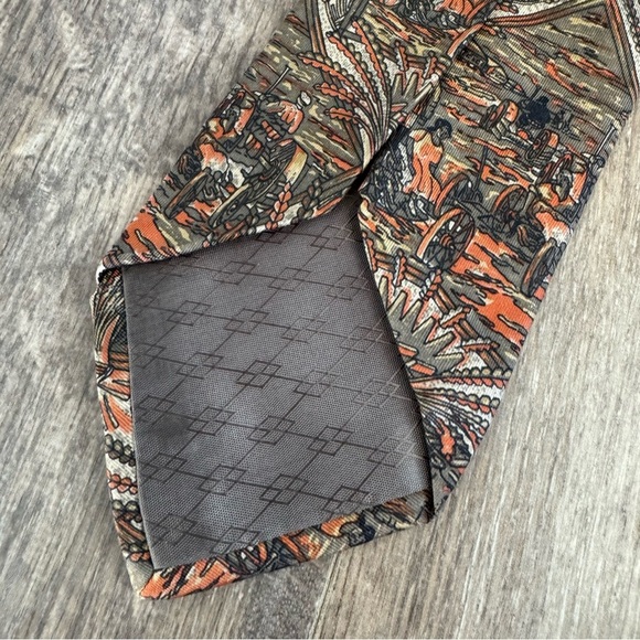 Balmain Native Print 100% Italian Silk Scarf - Picture 3 of 6